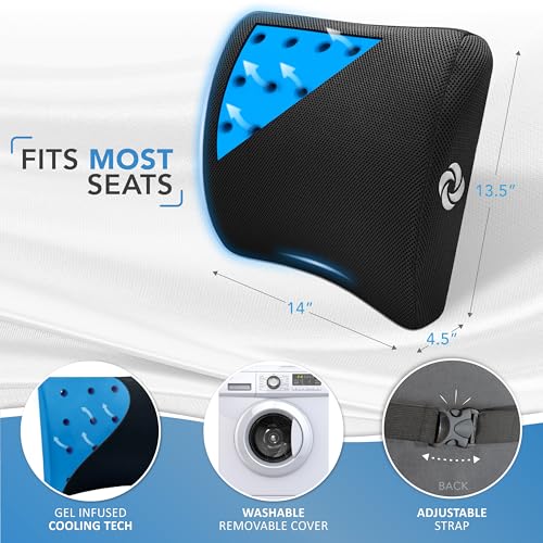 Memory Foam Lumbar Support Pillow for Office Chair
