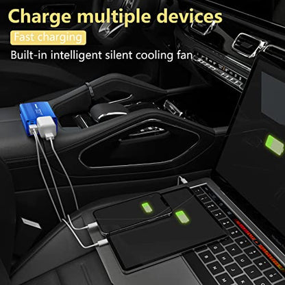150W Car Power Inverter DC 12V to 110V AC Converter with 3.1A Dual USB Power inverters for Vehicles