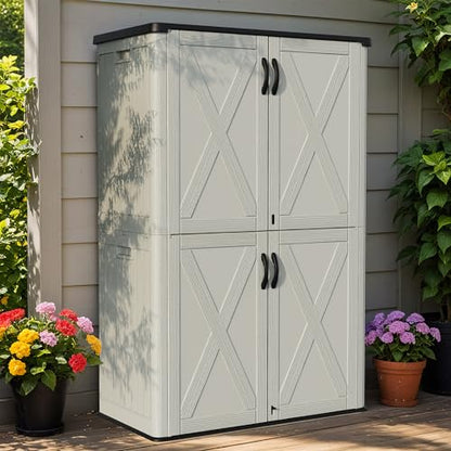 50 Cuft Outdoor Storage Box with Lockable Doors