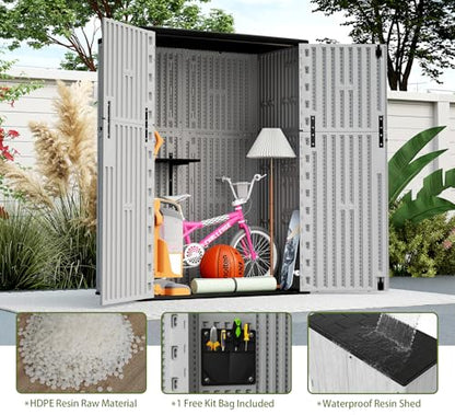 57 Cu.ft Outdoor Storage Cabinet with One Tool Kit