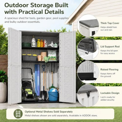 53 Cu.Ft Tall Outdoor Storage Shed with Reinforced Floor