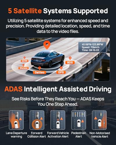 4K Dash Cam Front and Rear