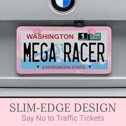Premium Slim Princess Pink License Plate Frame