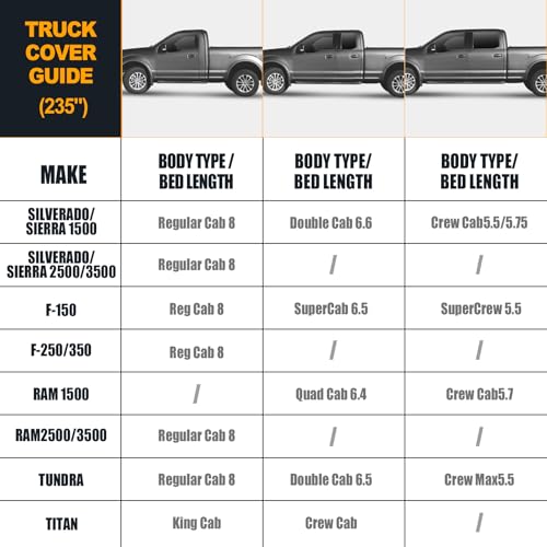 Waterproof Truck Covers for CrewCab 5.5 ft