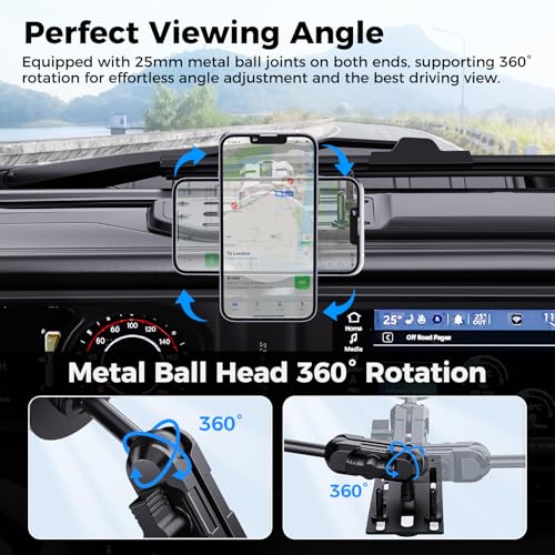 Metal Phone Mount for Jeep Wrangler JL JLU &Gladiator JT 2024