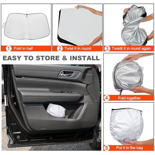 Foldable Front Windshield Sunshade for Nissan Pathfinder 2022
