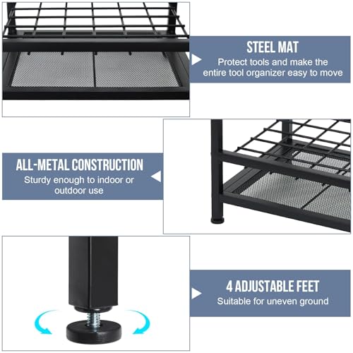 Garden Tool Organizer Holds 50 Long