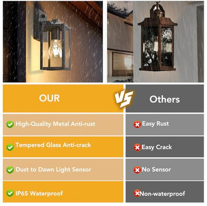 Dusk to Dawn Outdoor Light Fixtures (2 Count)