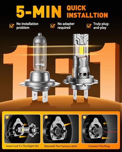 2026 Upgraded H7 Light Kits Bulbs (2 Count)