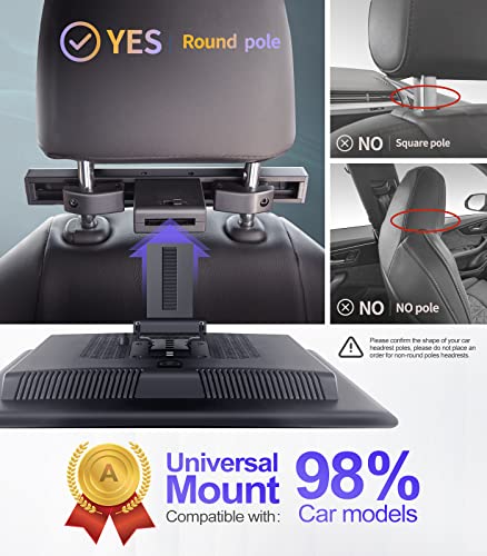 12.4" Android Universal 4K Car TV Headrest Monitor Tablet for Back seat