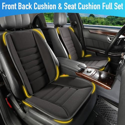 Car Seat Cushion with Back Support Pillow (2 Count)