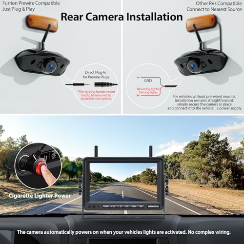 1080P 7" Wireless RV Backup Camera System