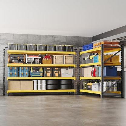 BYBYNSOE 48" W Storage Shelves 3000lbs Garage Metal Shelving Heavy Duty Garage Shelves Adjustable Storage Shelves for Industrial