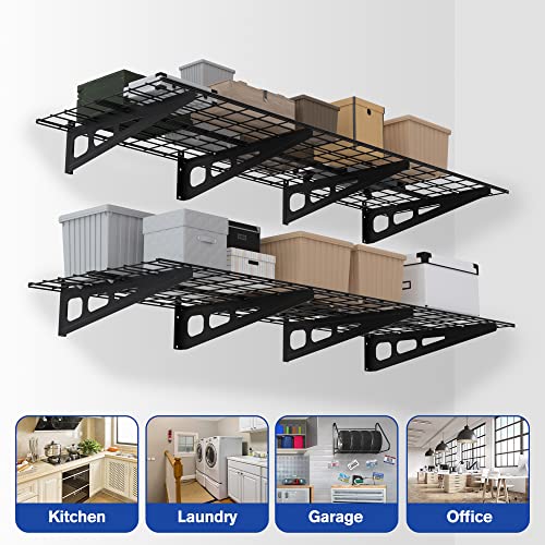 2 Pack 2x6FT Garage Wall Shelving