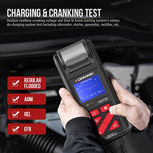 KW720 Car Battery Tester 6V 12V 24V W