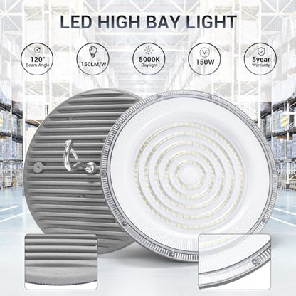 10 Pack 150W UFO Led High Bay Light (10 Count)