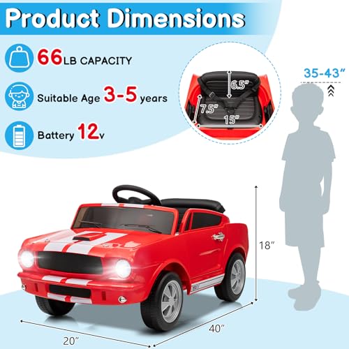 12V Licensed Shelby Electric Car for Kids