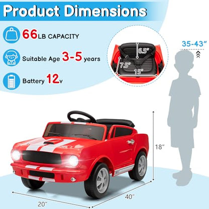 12V Licensed Shelby Electric Car for Kids