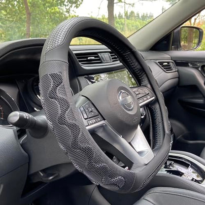 D Shaped Steering Wheel Cover Great Grip 14.5