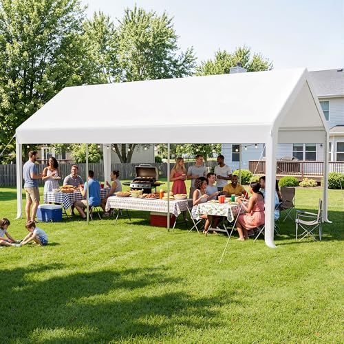 12'x20' Heavy Duty Carport with Reinforced Base and All