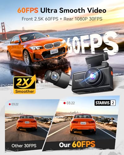 X3 2.5K 60FPS +1080P Dash Camera