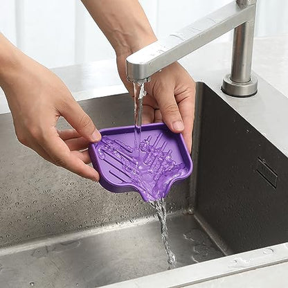 Silicone Soap Dish with Drain Spout