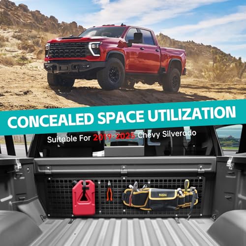 Front Truck Bed Molle Panel Rack System Compatible with 2019
