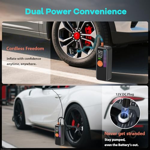 150PSI Portable Cordless Tire Inflator Air Compressor (24 Count)