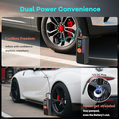 150PSI Portable Cordless Tire Inflator Air Compressor (24 Count)