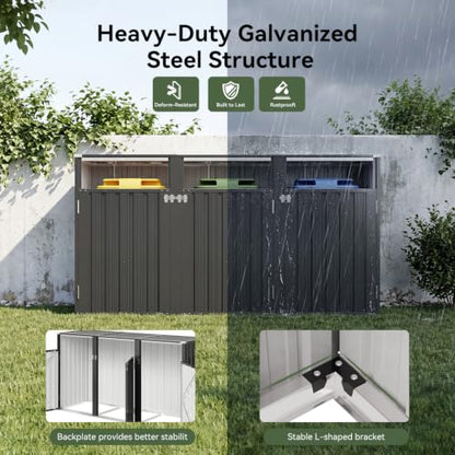 Outdoor Trash Can Storage Shed