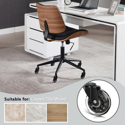 Home Office Desk Chair with Rubber Wheels