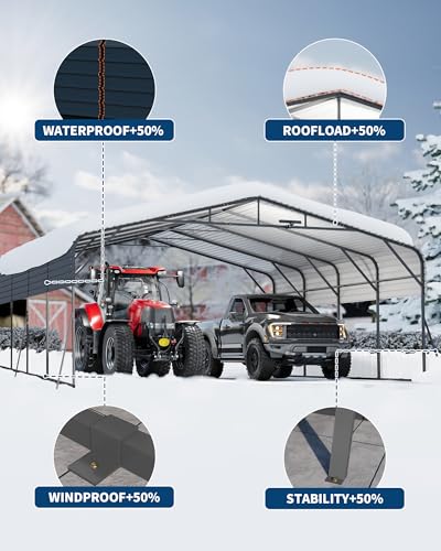 20x20FT Metal Carport Heavy