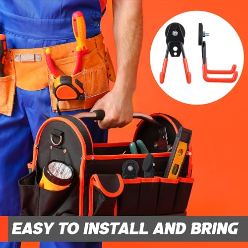 10 Pcs Large Magnetic Hooks Heavy Duty Garage Magnet Hooks Strong Storage Utility Magnetic Hangers with Anti Slip Rubber Coating for Indoor and Outdoor Hanging