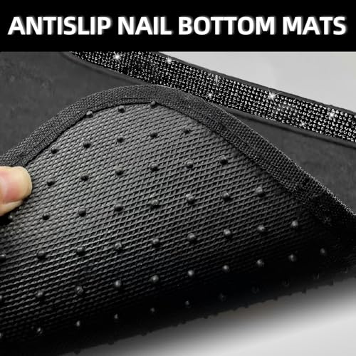 Black Bling Car Floor Mats Full Set