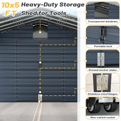 10x25 FT Carport Storage Shed 2