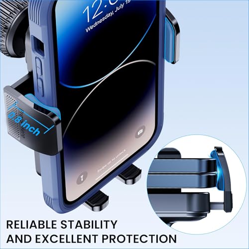 Phone Holders for Your Car [Military Grade Suction Ultra Strong Base] Cell Phone Car Holder 3 in 1 Dashboard