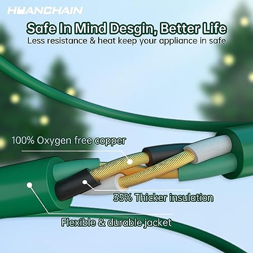 16 3 Gauge Indoor Outdoor Green Extension Cord 10 ft Waterproof