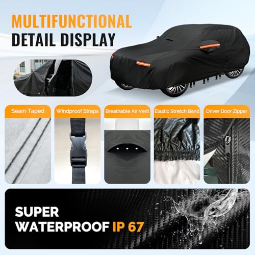 Heavy Duty SUV Car Cover for Automobiles All Weather Waterproof