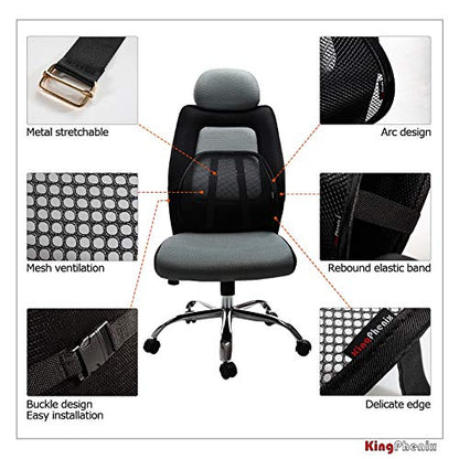 2 Pack Mesh Lumbar Support for Car and Office Chair Comfort (2 Count)