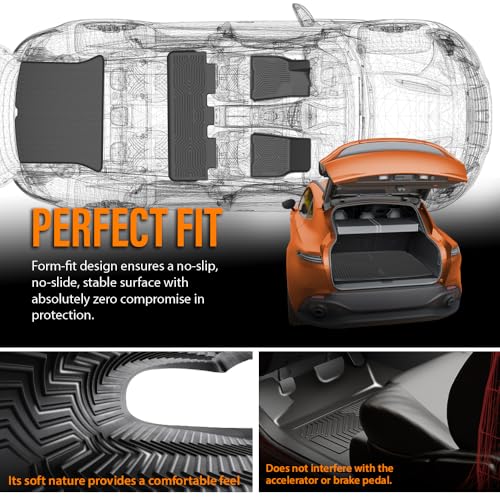 TPE Floor Mats & Cargo Liner Fit Tesla Model S 2021
