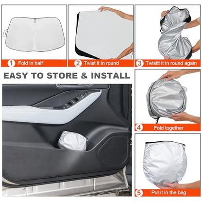 Foldable Front Windshield Sunshade fit for Nissan Rogue 2021