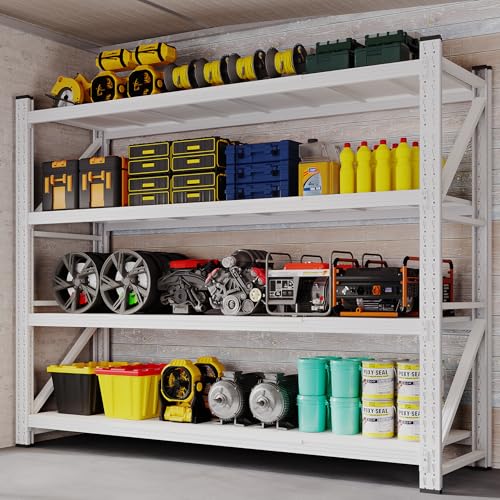 78.8" W Storage Shelves 7000lbs Garage Metal Shelving Heavy Duty Garage Shelves Adjustable Storage Shelves for Industrial