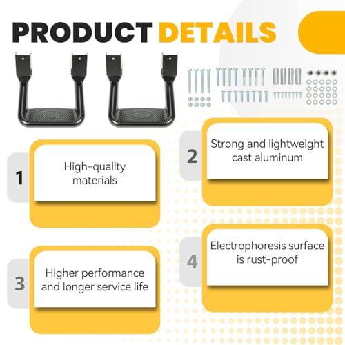 Steps 300LB Load Step Rails Trucks Compatible with Jeep More