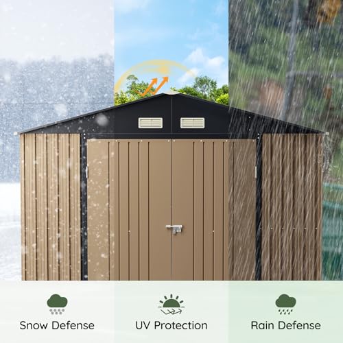 10 x 12 FT Metal Storage Shed for Backyard