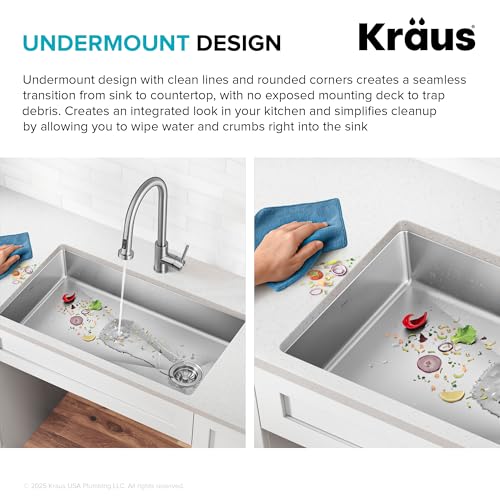 Fairlane 33 inch ADA Compliant Undermount Single Bowl 18
