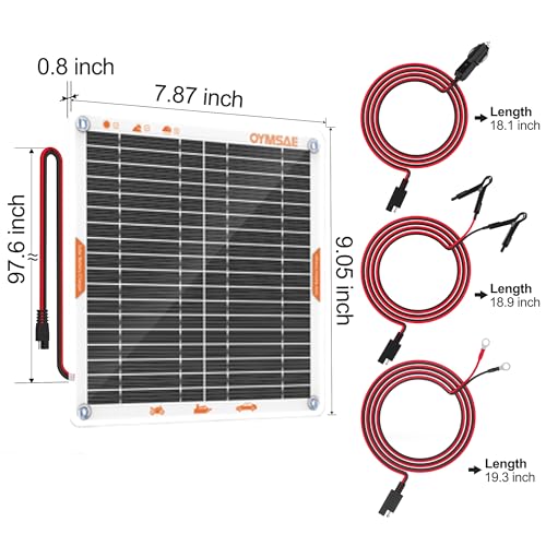 5W 12V Solar Trickle Charger Maintainer for Vehicle Batteries