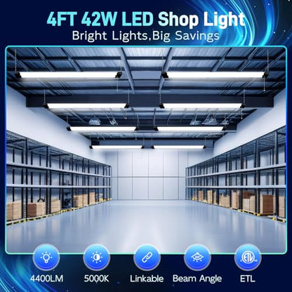 4 Pack 4FT LED Shop Light (4 Count)