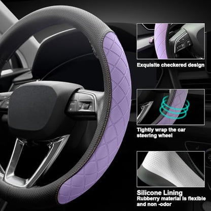 Nappa leather steering wheel cover