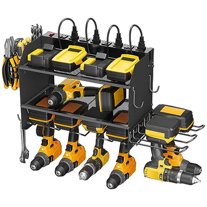 Modular Power Tool Organizer Wall Mount Charging Station