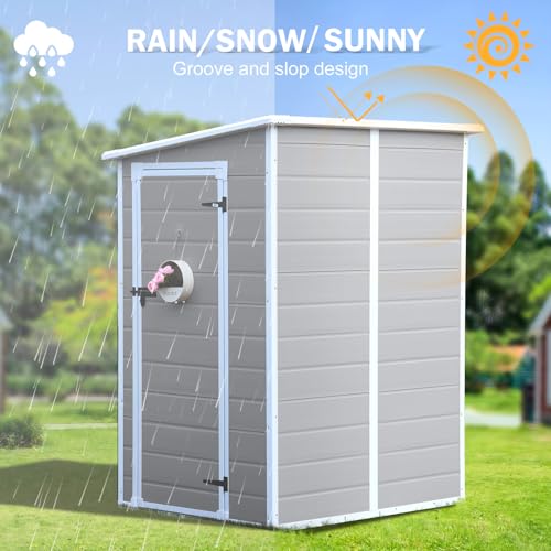 5x3 FT Small Resin Storage Shed with Floor Included